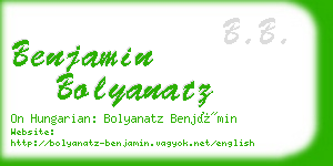 benjamin bolyanatz business card